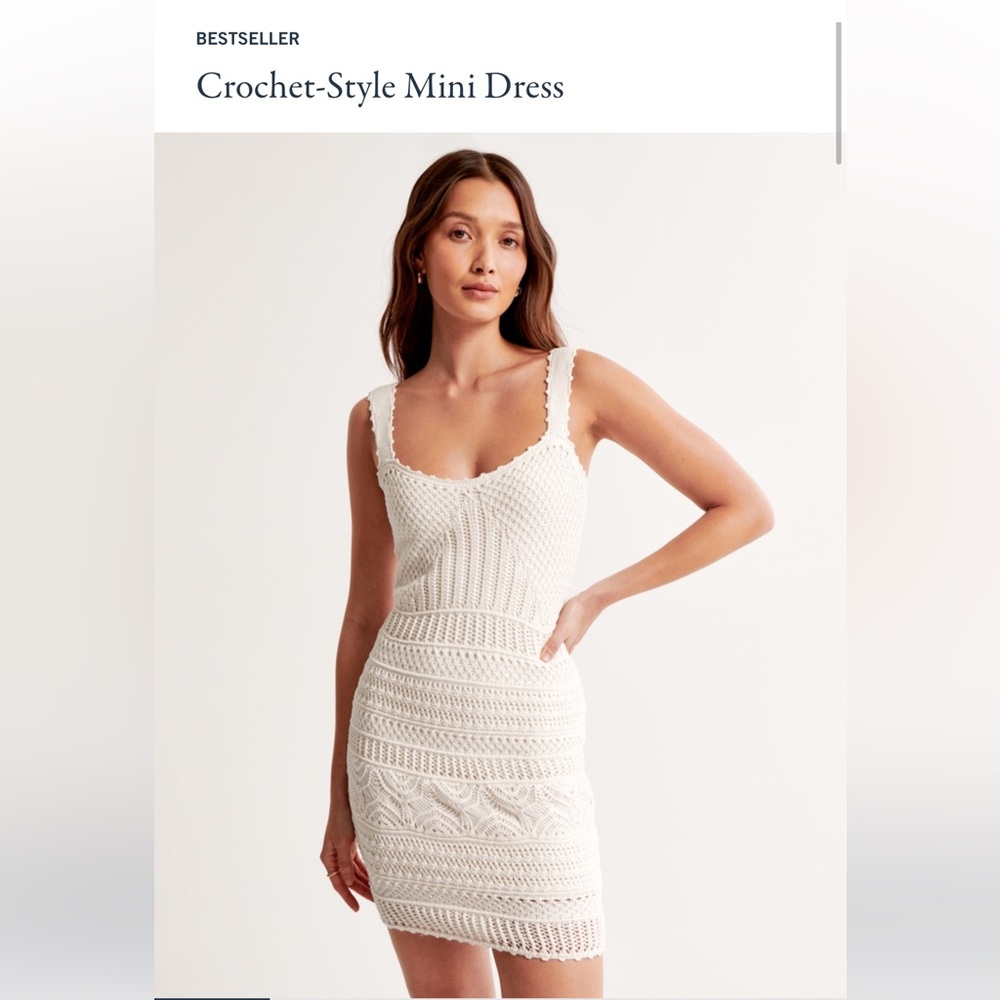 Abercrombie & Fitch White Crochet Style Dress